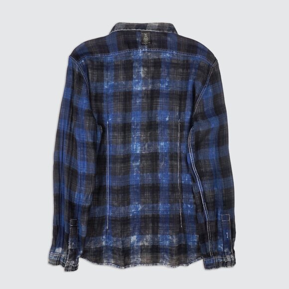 John Varvatos U.S.A. Reversible Plaid Cotton Shirt - Picture 4 of 14